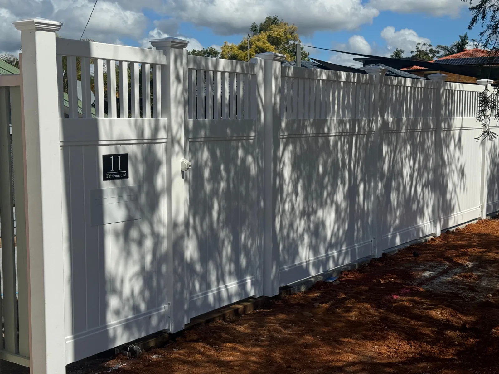 East Hampton PVC privacy fence installed in Alexandra Hills, QLD